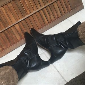 Cole Haan ITALY Black Buttery Leather Calf Boots